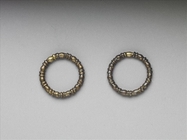 銀鍍金戒指（一對）