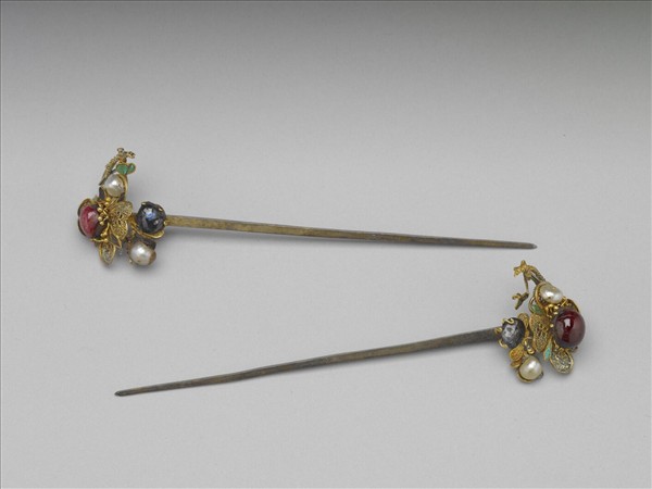 金纍絲海棠花（一對）