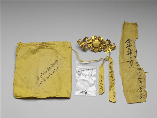 金點翠茶花面簪