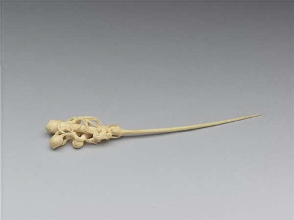 桃竹靈芝象牙簪