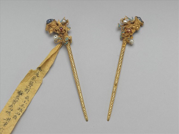 金纍絲四君子簪