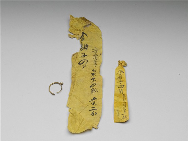 金纍絲嵌珠耳環