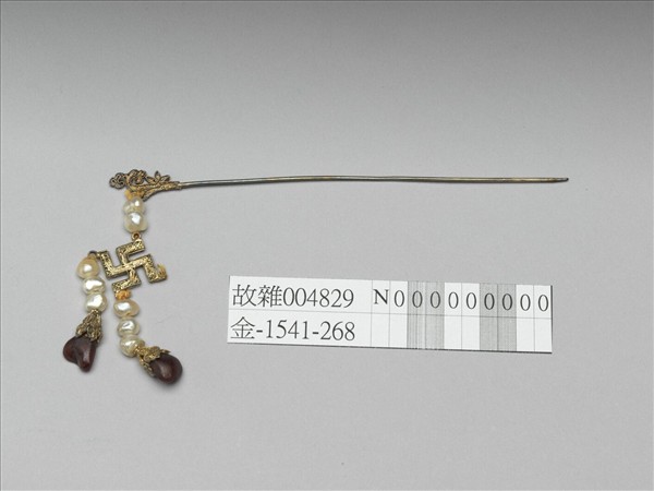 銀鍍金萬字步搖（一對）