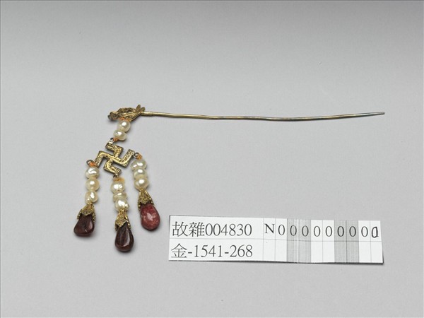 銀鍍金萬字步搖（一對）