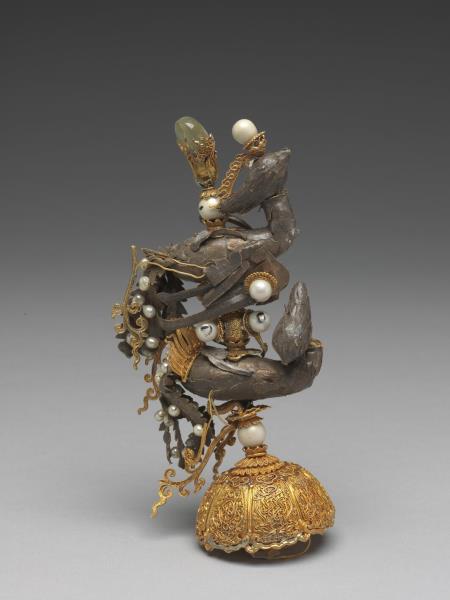 金鑲樺皮鳳冠頂