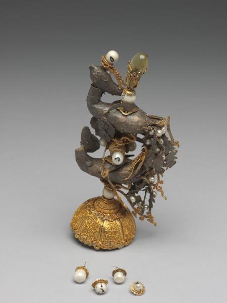 金鑲樺皮鳳冠頂