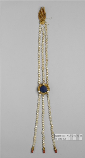 金鑲青金石垂掛