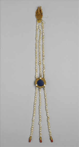 金鑲青金石垂掛