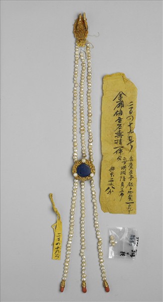 金鑲青金石垂掛