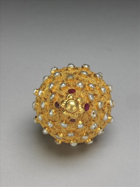 包金鑲米珠回鈕