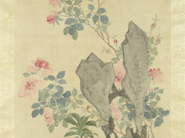 清黃鉞繪時華紀瑞　軸