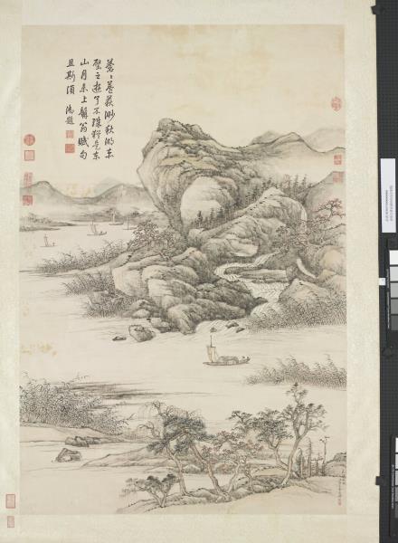 清張宗蒼荻浦秋帆高宗御題　軸