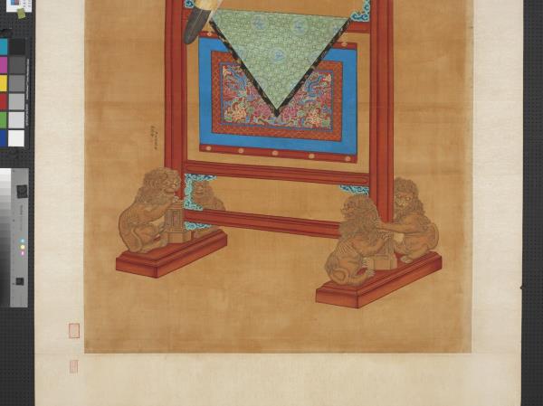 清艾啟蒙畫白鷹　軸