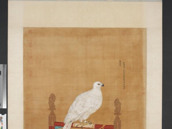 清艾啟蒙畫白鷹　軸