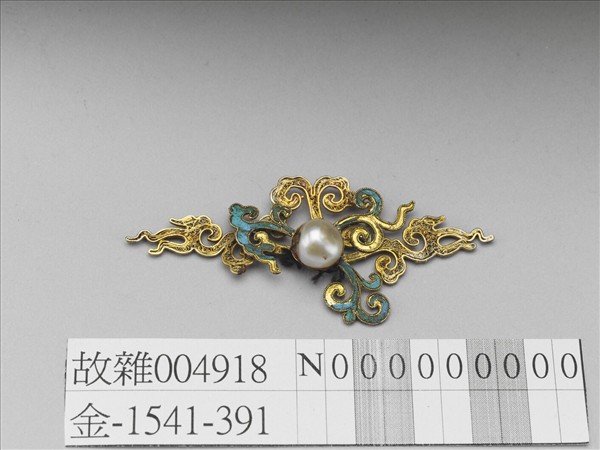 銀鍍金如意雲紋簪