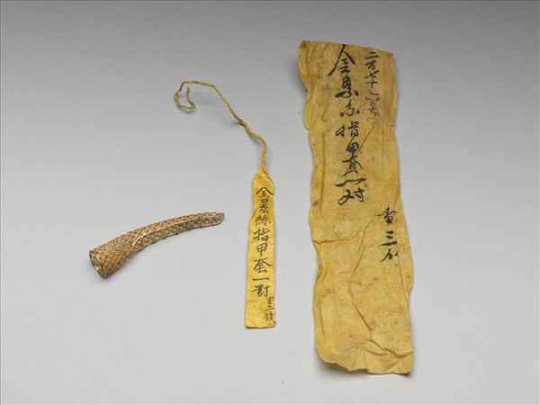 金纍絲雙錢紋指甲套