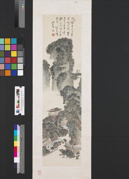 民國溥儒樓閣山水　軸