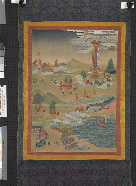 清佛傳圖唐卡　軸