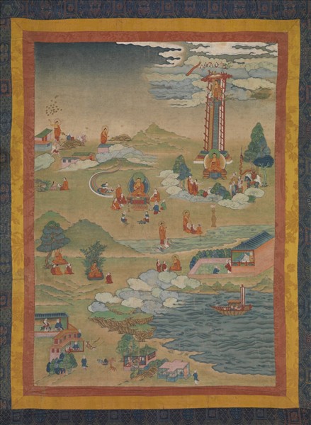 清佛傳圖唐卡　軸