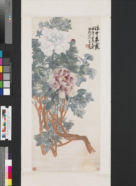 民國王震牡丹　軸