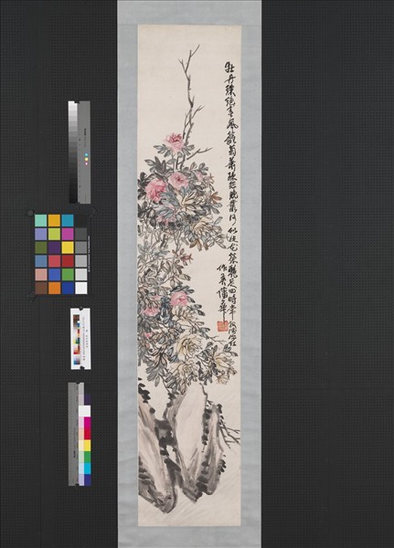 清蒲華牡丹　軸