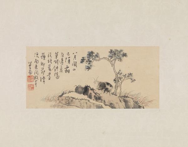 民國溥儒三羊圖　單片