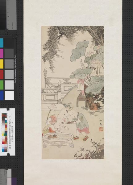 民國溥儒嬰戲圖　軸