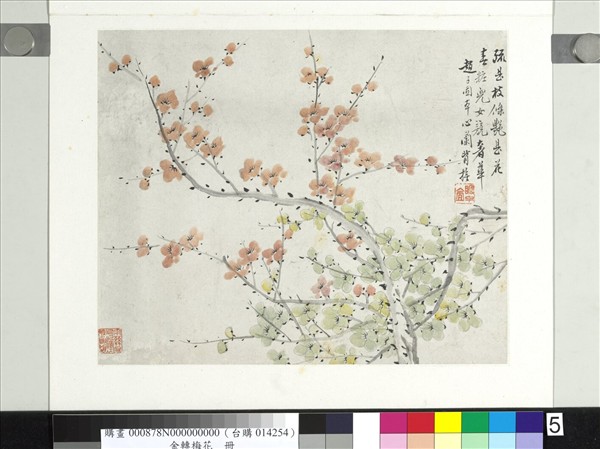 清金斕梅花　冊　疏甚枝條艷是花