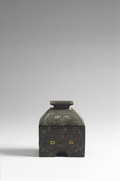 嵌金銀獸面紋方彝