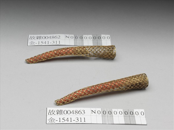 銀鍍金纍絲指甲套