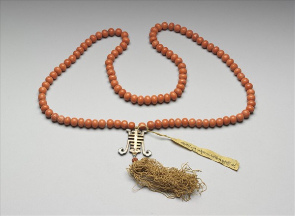 珊瑚壽字數珠身