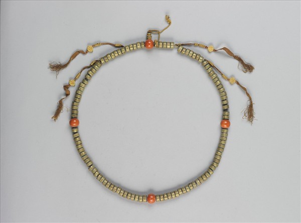 象牙嵌金梵文念珠