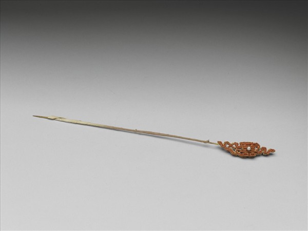 緝珊瑚米珠囍字簪