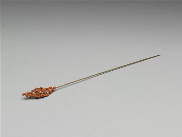 緝珊瑚米珠囍字簪