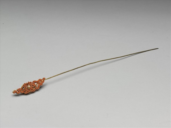 緝珊瑚米珠囍字簪