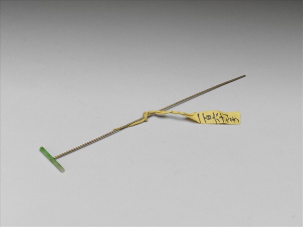 翠玉首銀鍍金簪