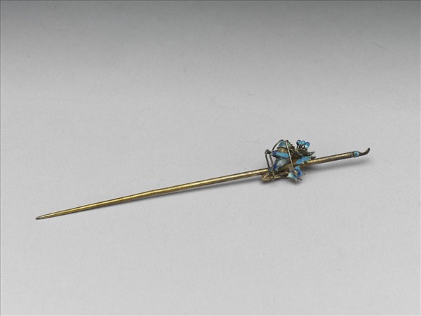 燒藍花蟲耳挖簮