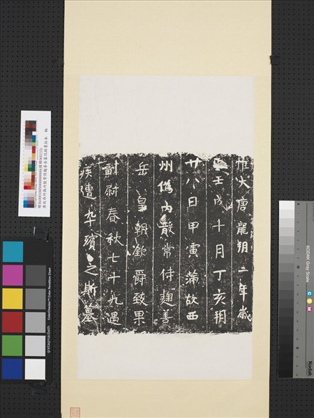 唐故西州偽內散常侍麴善岳墓誌銘墨拓本　軸