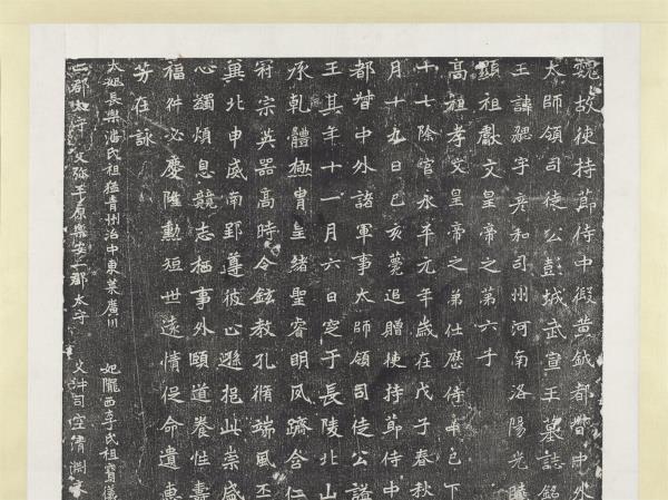 北魏故使持節侍中假黃鉞都督中外諸軍太師領司徒公彭成武宣王元勰墓誌銘墨拓本　軸