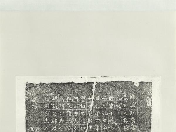 北魏故弘農華陰潼鄉習僊里人楊範字僧敏墓誌銘墨拓本　軸