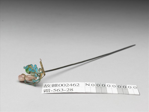 碧璽綠玉瓜瓞綿綿簪