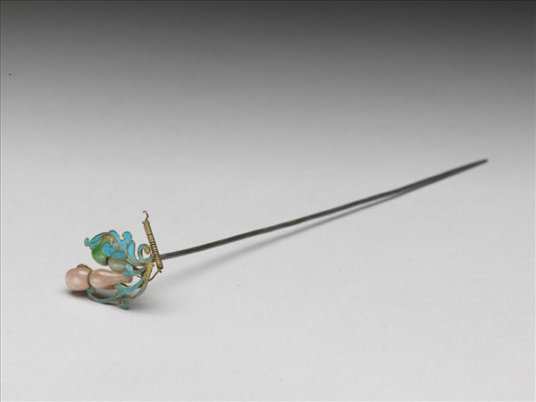 碧璽綠玉瓜瓞綿綿簪