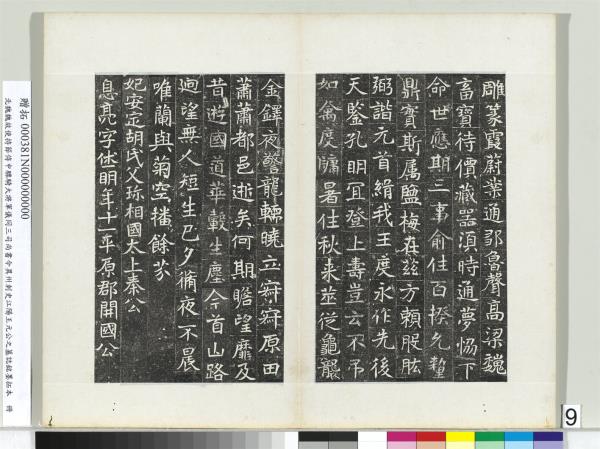 北魏故使持節侍中驃騎大將軍儀同三司尚書令異州刺史江陽王元公之墓誌銘墨拓本　冊