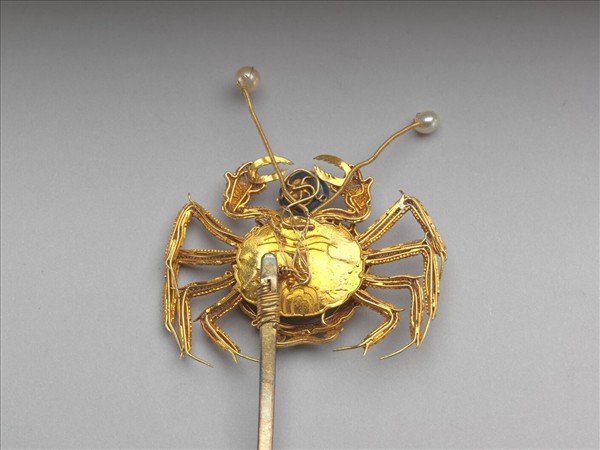 金纍絲螃蟹簪