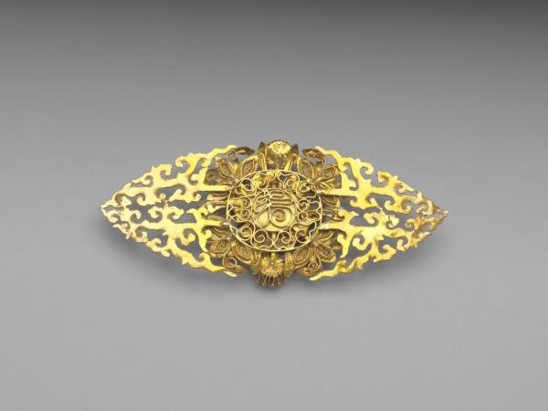 金鑲鑽石菱花結子