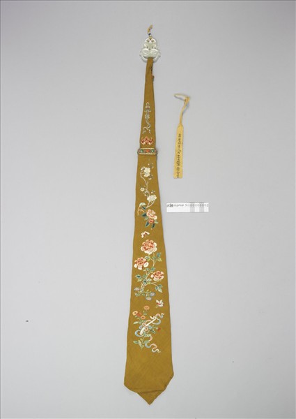 秋香綢繡牡丹如意綵帨