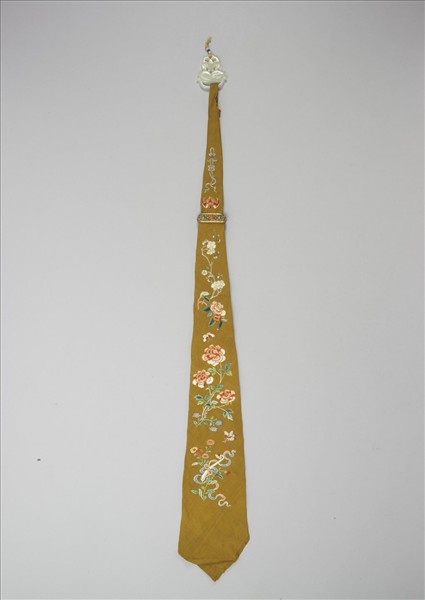 秋香綢繡牡丹如意綵帨