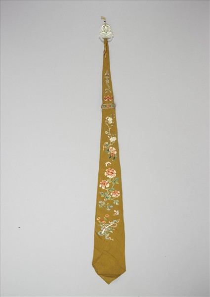 秋香綢繡牡丹如意綵帨