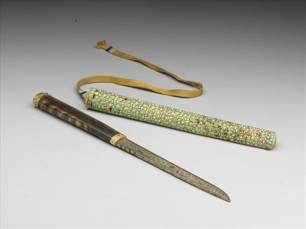 金鑲黃碧璽吉服帶