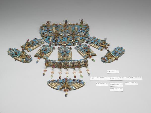 鳳吹牡丹鈿花 (一組十件)